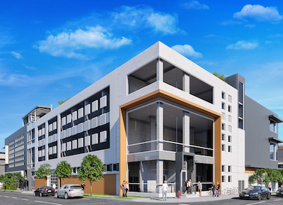 IMAGE: The IntraUrban Evolution stacked industrial and office building in Vancouver. (Courtesy Colliers)