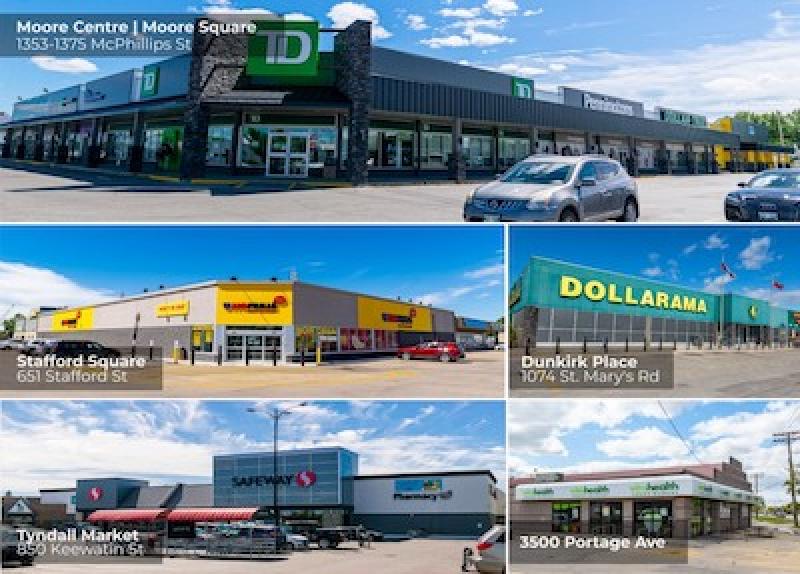 Some of the local shopping centres included in Shindico's purchase of a Winnipeg portfolio. (Courtesy Shindico)