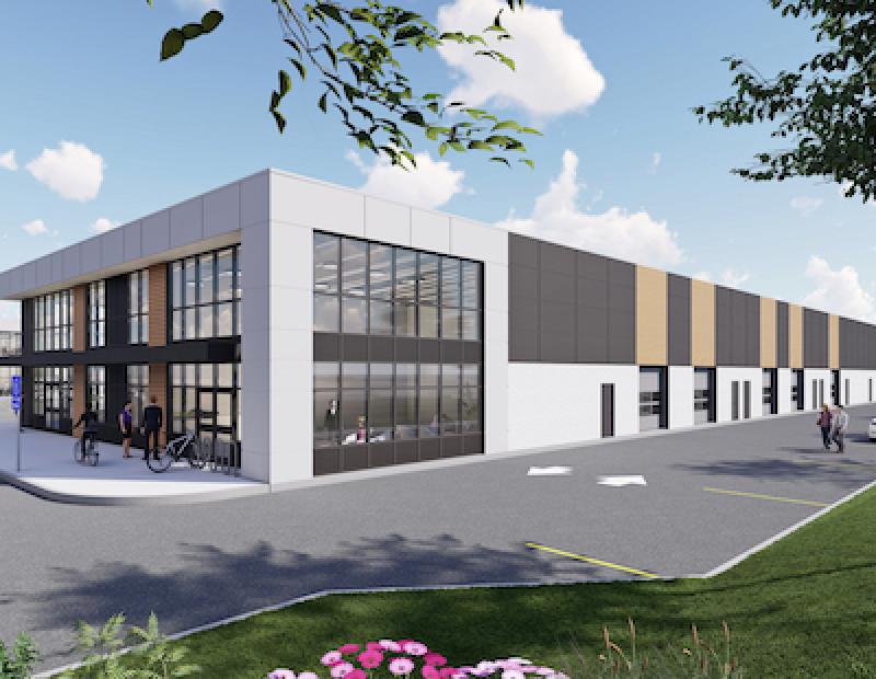 QMW Corp. is growing its GTA presence with two industrial condo projevts in Burlington, including this site on South Service Road. (Courtesy QMW)