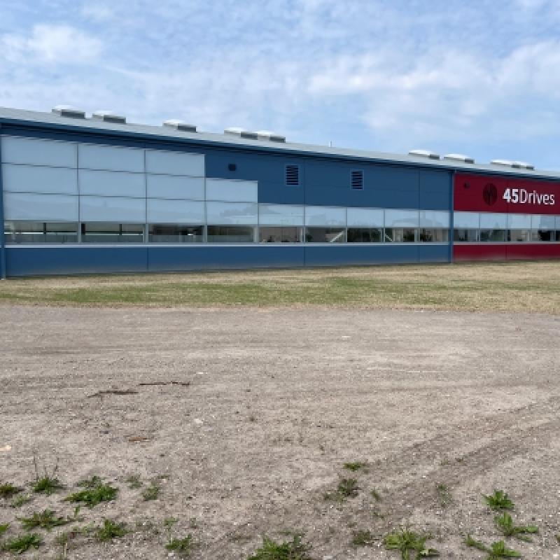 The 45Drives headquarters in Sydney, N.S. (Courtesy Advanced Glazings)