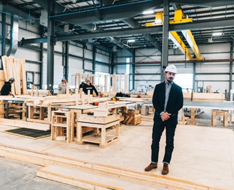 Caivan Homes co-founder and co-CEO Frank Cairo inside the company's ABIC manufacturing facility in south Ottawa. (Courtesy Caivan)