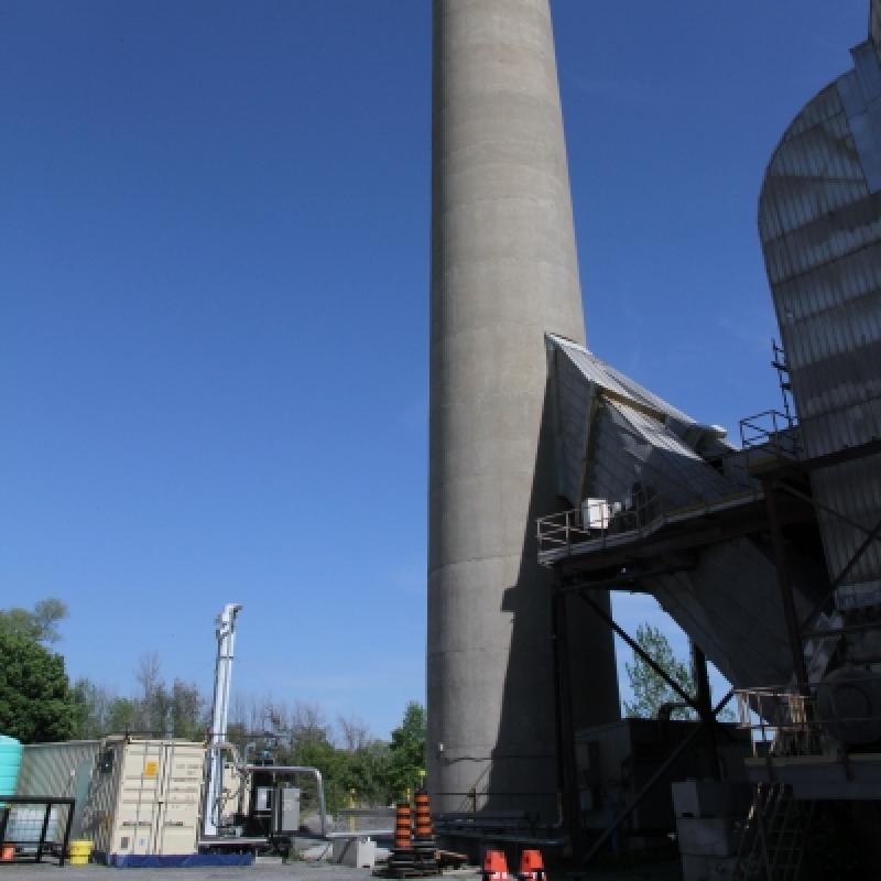 A tandem carbon recycling system at one of Lafarge Canada's facilities. (Courtesy Lafarge Canada)