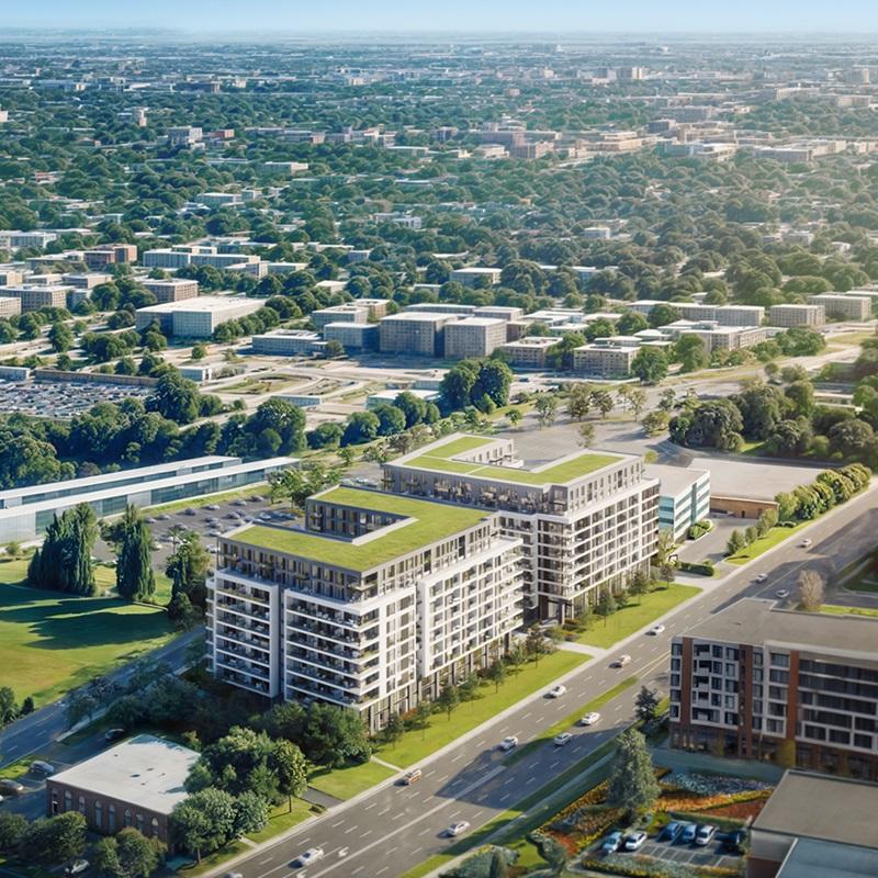 A rendering of Jadco's Equinoxe Bois-Franc development at 5335 and 5355 Henri-Bourassa Blvd. W. in Montreal's Saint-Laurent borough. (Courtesy Jadco)