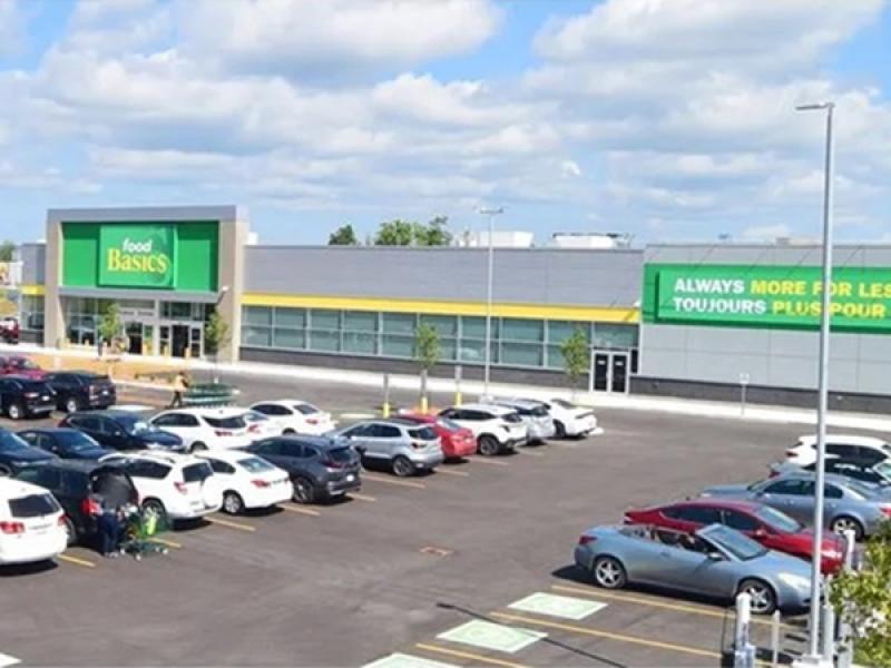 A new 32,000-sq.-ft. Food Basics anchors Phase III of the Plaza Hawkesbury in the town of Hawkesbury, Ont. The property is owned by Montreal-based Harden. (Courtesy Harden)