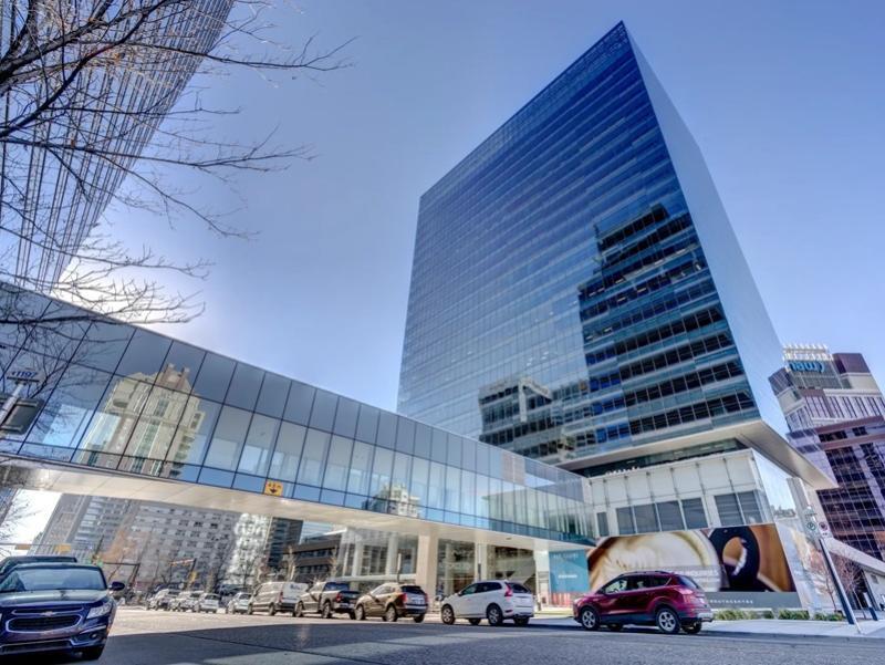 The Eau Claire office tower in Calgary, one of seven which will be wholly owned by Oxford. (Courtesy Oxford Properties)