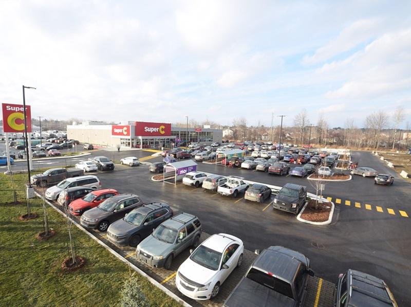 A Super C grocery store anchors the Marche Buckingham in the community of Buckingham, Que. Owner Forum is planning an expansion of the neighbourhood, multi-pad retail centre which has lots of acreage to grow. (Courtesy Forum)