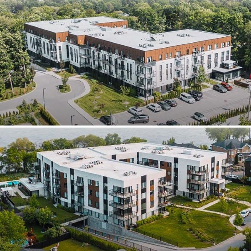 The Le Meridiem apartment buildings in Laval and St-Jerome. (Courtesy JLL)