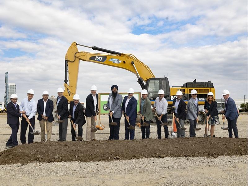 The official groundbreaking for Mobile Climate Control's new facility in Brampton, which is being developed by Panattoni. (Courtesy Panattoni)