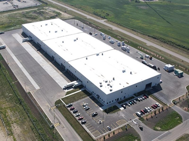 Upfield Capital and partner Arrowleaf Real Estate Holdings have acquired this distribution centre and adjacent industrial land in Acheson, outside Edmonton. (Courtesy Upfield)