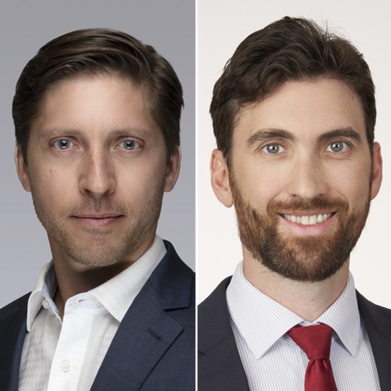 Alexandre Ménard, left, is senior director, real estate investments at Desjardins GAM; Vincent Morin is senior director, real estate asset management. (Courtesy Desjardins)