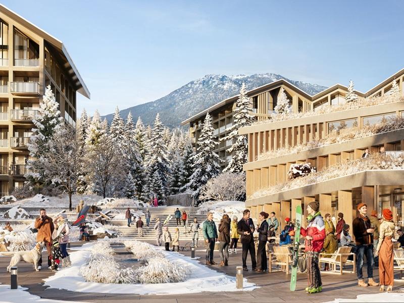 A winter view of Beedie's proposed Northlands residential development in Whistler, B.C. (Courtesy Beedie)