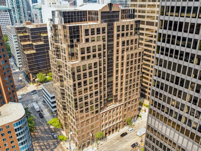 The 70 York office tower in downtown Toronto is now owned by two Desjardins funds. (Courtesy Desjardins)