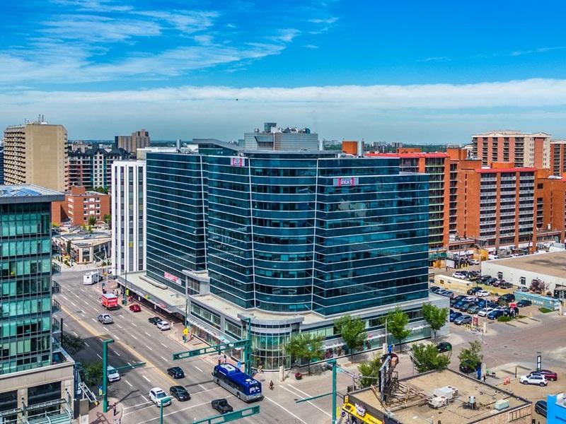 The Intact Building, an office complex in downtown Edmonton acquired by Josan Properties. (Courtesy Avison Young)