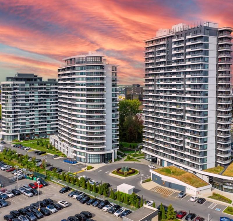 The Central Parc 1, 2 and 3 towers in Greater Montreal. (File, courtesy Avison Young)