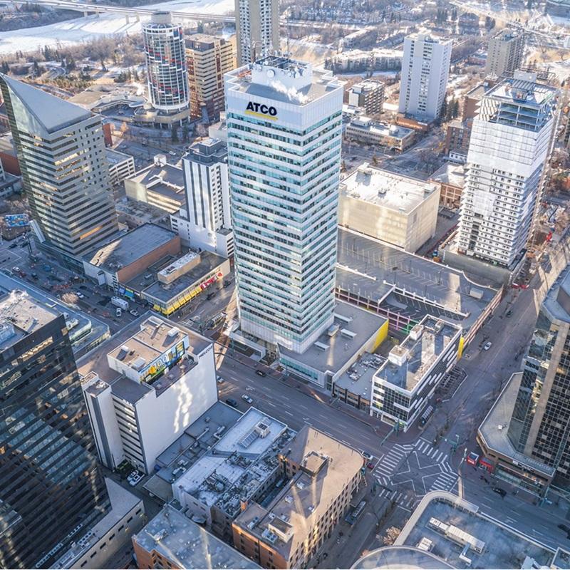 The former Canadian Western Bank tower in downtown Edmonton will be anchored by ATCO's Canadian Utilities Ltd., and renamed ATCO Place. (Courtesy Colliers)