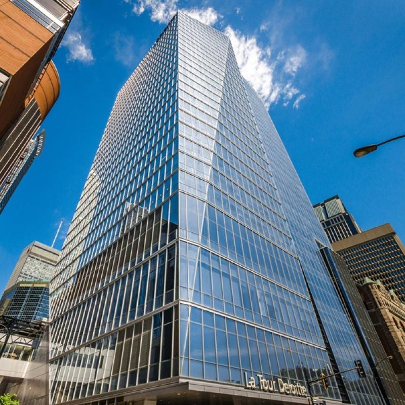 The Tour Deloitte in downtown Montreal, which has been acquired from Cadillac Fairview by German investor DekaBank. (Courtesy Colliers)