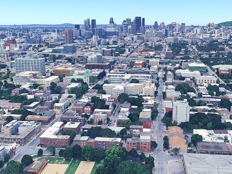 A view of downtown Montreal. (Google Maps)