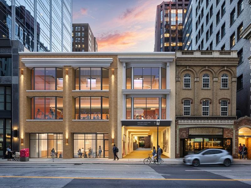 This three-storey building, part of the One Adelaide office complex, will be renovated into an amenities facility. (Courtesy GWLRA)