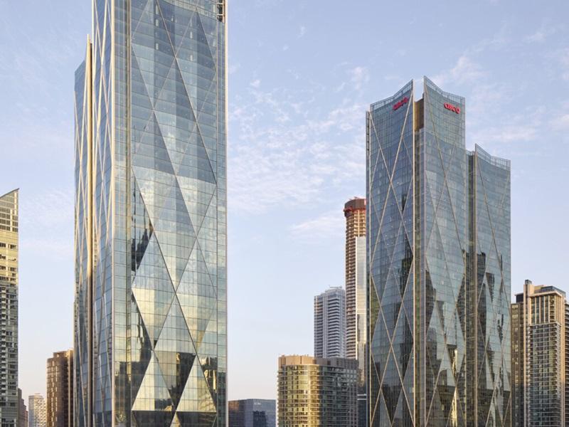 The CIBC Square towers in downtown Toronto. (Courtesy Hines)