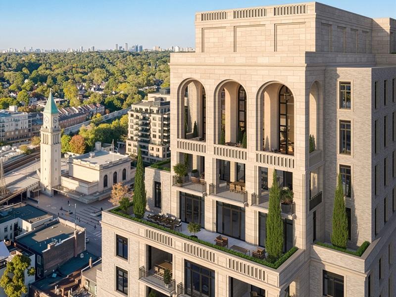 A rendering of the 1Marlborough luxury condo tower, for which sales will kick off this fall. (Courtesy Devron)