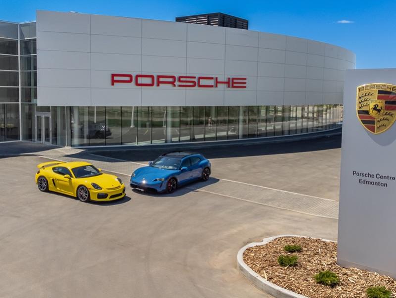 New York-based W.P. Carey has acquired 14 Western Canada auto dealerships from Go Auto on sale-leaseback arrangements, including this Edmonton Porsche dealership. (Courtesy W.P. Carey)