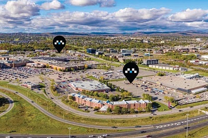 A partnership involving Immostar and Primaris has acquired two retail properties adjacent to the Galeries de la Capitale in Quebec City. Primaris already owns the Galeries shopping centre. (Courtesy Immostar)