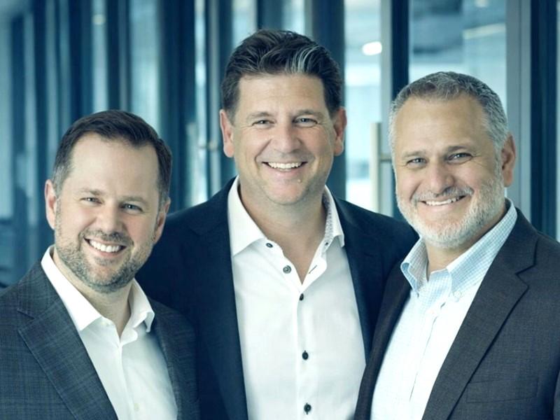 From left Hazelview co-CEO Michael Tsourounis, executive chair and founder Ugo Bizzarri and co-CEO Corrado Russo. (Courtesy Hazelview)
