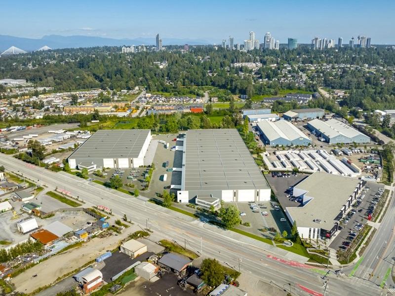 A rendering of the Bridgeview Logistics Centre, a two-building industrial distribution site for which groundworks are now underway near the Port of Vancouver, in Surrey. (Courtesy Brunswick)