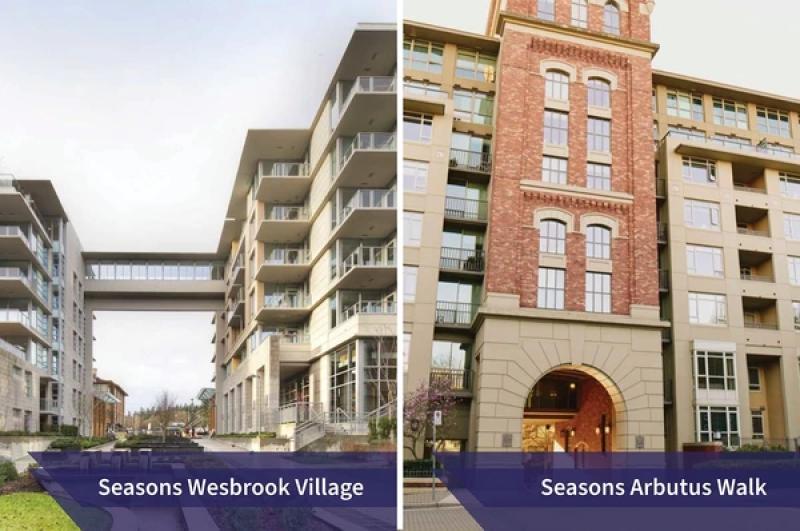Two Vancouver seniors living properties under the Seasons Retirement Communities brand. (Courtesy Fengate)