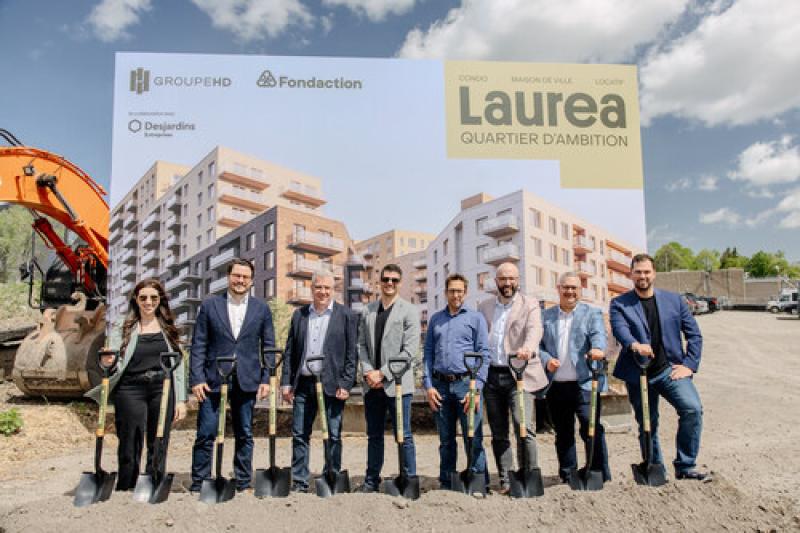 Groupe HD and Fondaction held a groundbreaking ceremony for the Laurea - Quartier d'ambition project on May 20.