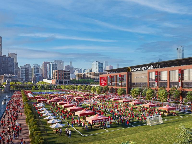 A rendering of how the Chicago Fire FC stadium can be used outside of game days.