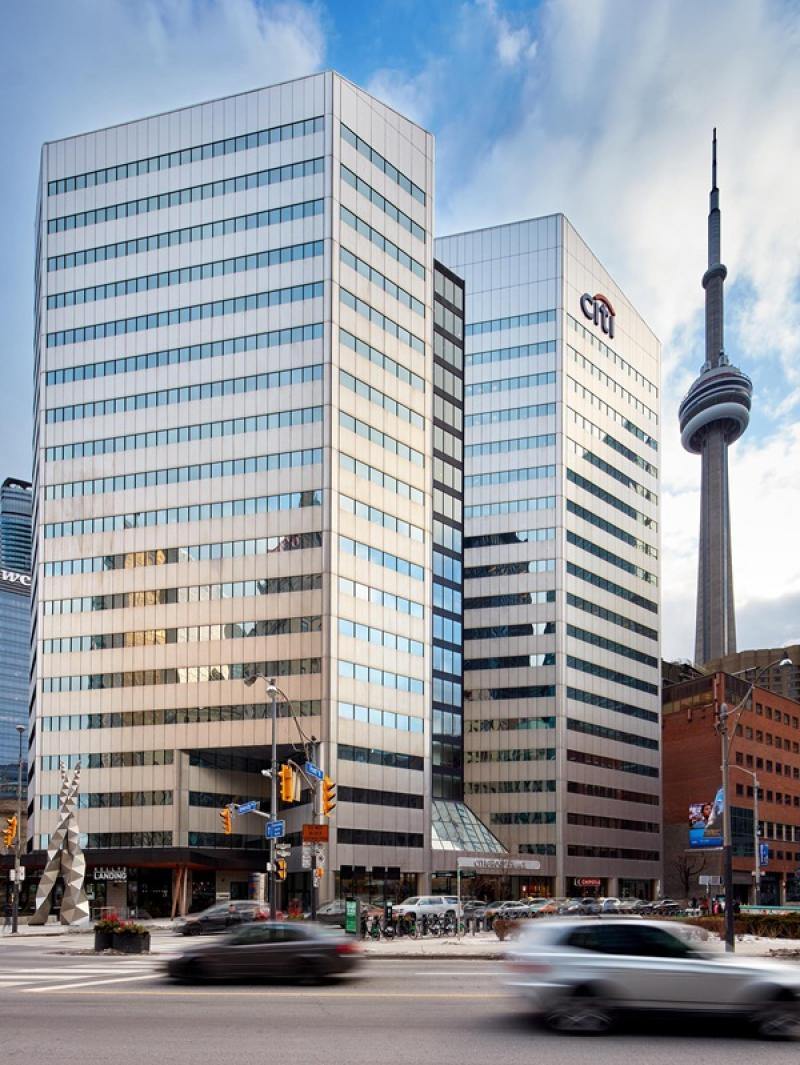 GWLRA announced last week it has acquired Citigroup Place at 123 Front St. W. in Toronto. (Courtesy GWLRA)