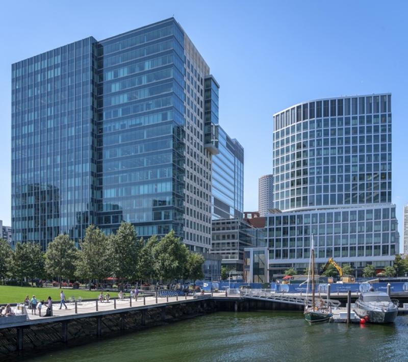One Marina Park Drive in Boston is Oxford Properties' first major office acquisition in over ten years. (Courtesy Oxford Properties)