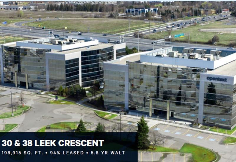 Soneil has acquired two office buildings on Leek Crescent in Richmond Hill from Dorsay. (Courtesy Soneil)