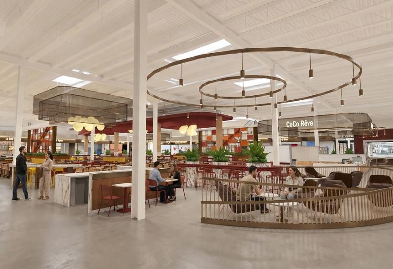 A rendering of the planned new food court for Primaris REIT. Primaris announced Wednesday it would invest $49.5M in renovating the food court. (Courtesy Primaris)