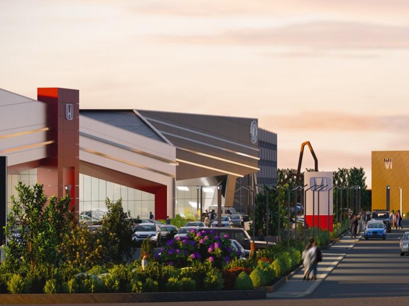 OpenRoad Auto and Conwest will be opening a 16-acre automall in Surrey expected to house seven car dealerships. (Courtesy OpenRoad, Conwest)