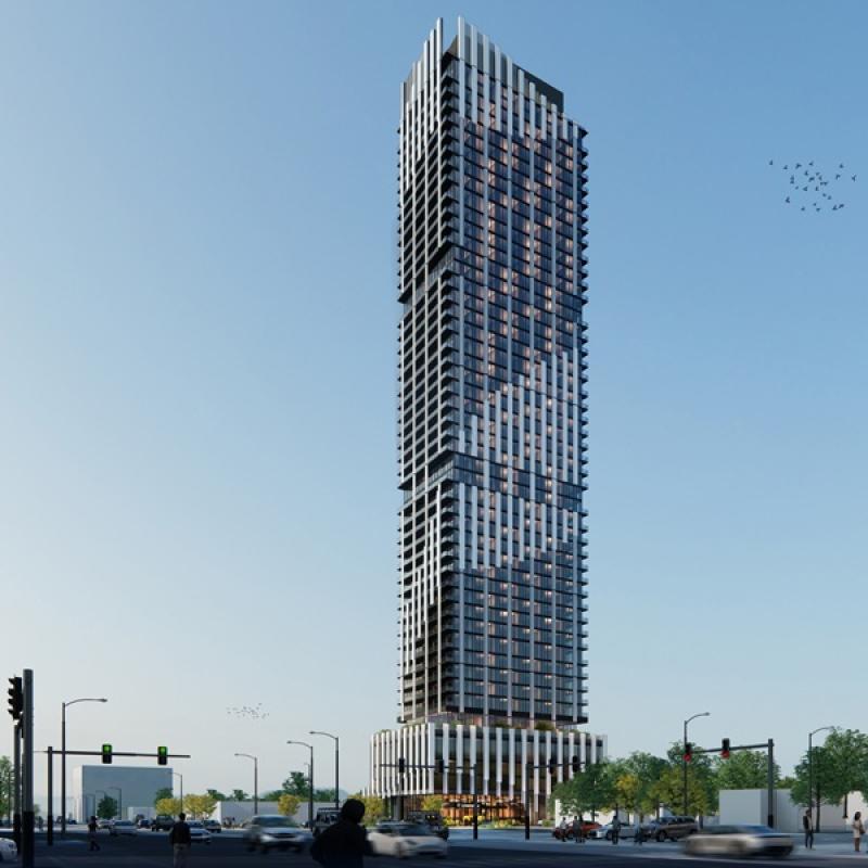 Stafford and DBS Developments have partners to develop this 38-storey PBR in Etobicoke at 11-21 Johnston St. and another project. (Courtesy Stafford/DBS)