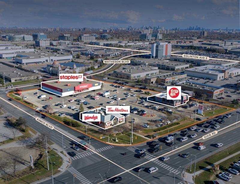 Among the retail properties acquired by Soneil is Dixie Aimco Plaza in Mississauga. (Courtesy Soneil)